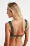 Green Gather Detailed Underwire Bikini Top TBESS21BU0035 - 6
