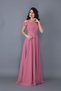 Women's Strappy Off-Shoulder Detail Maxi Length Flared Dried Rose Evening Dress Engagement and Graduation Dress - 4