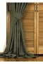Background Curtain Linen Green Without Pleat - 2