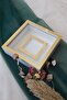 25x25 LED White-Gold Photo Frame with Photo Compartments for Your Rose Designs - 3