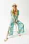 Tropical Pattern Summer Blouse and Trousers Set, Summer Cropped Two-Piece Set, Beach Set Beachwear Resortwear - 2