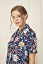 New Season Short Sleeve Front Buttoned Woven Viscose Fabric Shirt-pants 2-Piece Women's Pajamas Set - 6