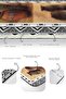 Ethnic Motif Water Cube on Brown Black Background Bohemian 2-Piece Bathroom Kitchen Mat Set - 4