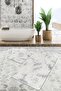 Set of 2 Geometric 2-Piece Bath Mat Set with Framed Motif on Gray Floor - 5