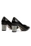 Black Wrinkled - Women's Heeled Shoes - 3