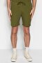 Limited Edition Khaki Regular 100% Cotton Label Detailed Textured Shorts & Bermuda Tmnss23Sr00032 - 5