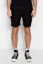Limited Edition Black Regular 100% Cotton Fit Textured Shorts & Bermuda Tmnss23Sr00032