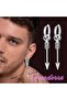 Unisex Hypoallergenic Gothic Punk Stainless Two Piece Steel Earrings - 7