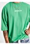 Unisex Brooklyn Printed Green Oversize T-shirt