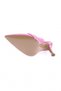 Women's Metal Buckle Heeled Slippers Fuchsia Crocodile Patent Leather - 5