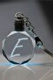Letter E Keychain, Letter Keychain, Glass Engraved Keychain - 2