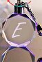 Letter E Keychain, Letter Keychain, Glass Engraved Keychain - 4