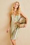 100% Viscose Woven Fabric with Front Button Midi Length Summer Dress Beachwear Resortwear - 6