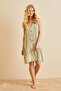100% Viscose Woven Fabric with Front Button Midi Length Summer Dress Beachwear Resortwear - 7