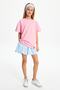Girl's Short Sleeve Crew Neck Anti-Sweat, Soft Comfortable 100% Cotton Combed T-shirt - 6