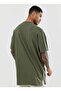 Unisex Brooklyn Printed Khaki Oversize T-shirt - 2