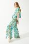 Tropical Pattern Summer Blouse and Trousers Set, Summer Cropped Two-Piece Set, Beach Set Beachwear Resortwear - 7