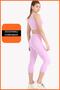 Women's Lilac Color Sports Set Capri Leggings and Crop Undershirt Set of 2 New Season Seasonal Capri-crop 3020 - 2