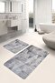 Set of 2 Antique Motif on Smoked Floor Retro Geometric Antique Motif 2-Piece Bath Mat Set - 6