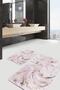 Set of 2 Pink Gold Gold Gold Motif Marble Patterned Modern Simple & Stylish 2-Piece Bathroom Mat Set