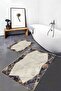 Set of 2 Antique Framed Motif Marble Patterned Geometric Classic 2-Piece Bathroom Mat Set - 3