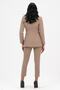 Women's Blazer Jacket Belted Pocketed Straight-Leg Trousers Set - 6