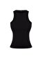 Siyah Pamuklu Halter Yaka Fitted/Vücuda Oturan Esnek Örme Atlet TWOSS23AL00069 - 7