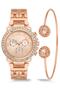 Metal Strap Women's Combination Wristwatch with Bracelet Kk350073