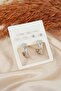 Women's Special Design Zircon Stone Oval 6-Piece Earring Set