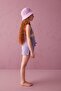 Girl's Lilac Rainbow Printed Jumpsuit - 2