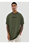 Unisex Brooklyn Printed Khaki Oversize T-shirt