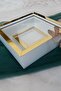 25x25 LED White-Gold Photo Frame with Photo Compartments for Your Rose Designs - 4
