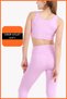 Women's Lilac Color Sports Set Capri Leggings and Crop Undershirt Set of 2 New Season Seasonal Capri-crop 3020 - 6