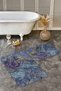 Set of 2 Painting on the Floor Canvas Motif Brush Strokes Patterned Modern Classic Set of 2 Bath Mat - 3
