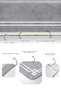 إطار بتصميم هندسي بسيط وأنيق مكون من قطعتين للحمام والمطبخ على أرضية رمادية - 4