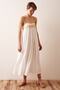 Lace Detailed Strappy Loose Dress White - 2