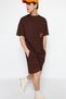 Brown Tracksuit Set, Relaxed Fit, Printed Text, Cotton, TMNSS23EM00001 - 3