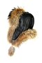 قبعة شتوية من الجلد الطبيعي Ushanka للنساء