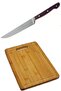 Wooden Meat Bread Cutting Board Vegetable Fruit Chopping Board + Steak Cutting Knife Kitchen Knife 20 Cm