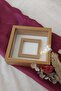 25x25 LED Bamboo Photo Frame with Photo Compartments for Your Rose Designs