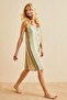 100% Viscose Woven Fabric with Front Button Midi Length Summer Dress Beachwear Resortwear - 3
