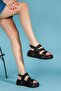 Lisbon Black Women's Leather Orthopedic Sandals - 2