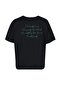Siyah Bisiklet Yaka Sırt Baskılı %100 Pamuk Örme T-Shirt TBBSS23BF00024 - 9