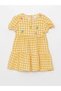 Lcw Baby Double Breasted Collar Short Sleeve Patterned Baby Girl Dress