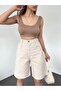 Women's Pleated Bermuda Shorts Loose Cut - 6