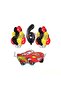 1 Year Old Lightning Mcqueen Themed Balloon Chain Set (Lightning Car Foil Red Black Yellow Balloon)