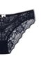 Navy Blue Stone and Tulle Detailed Lace Slip Women's Panties - 3