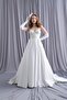 Double Straps Lace Gloved Wedding Dress