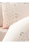 100% Cotton Satin Embroidered Duvet Cover Set - Double Size // 6 Pieces / Elegant Dowry Set, Luxury - 3
