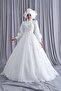 3D Lace Hijab Wedding Dress